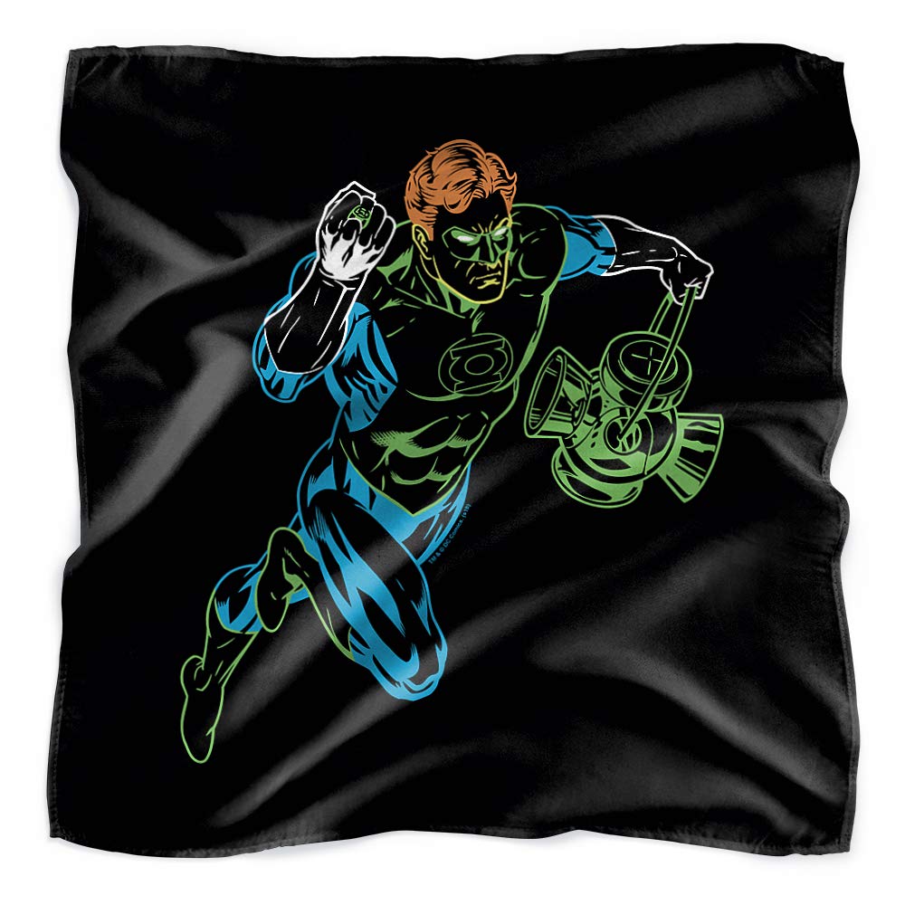 Green Lantern Neon Bandana - 21x21 Inch Superhero Cosplay & Halloween Accessory - Perfect for Comic Con, Costume Parties & Movie Nights