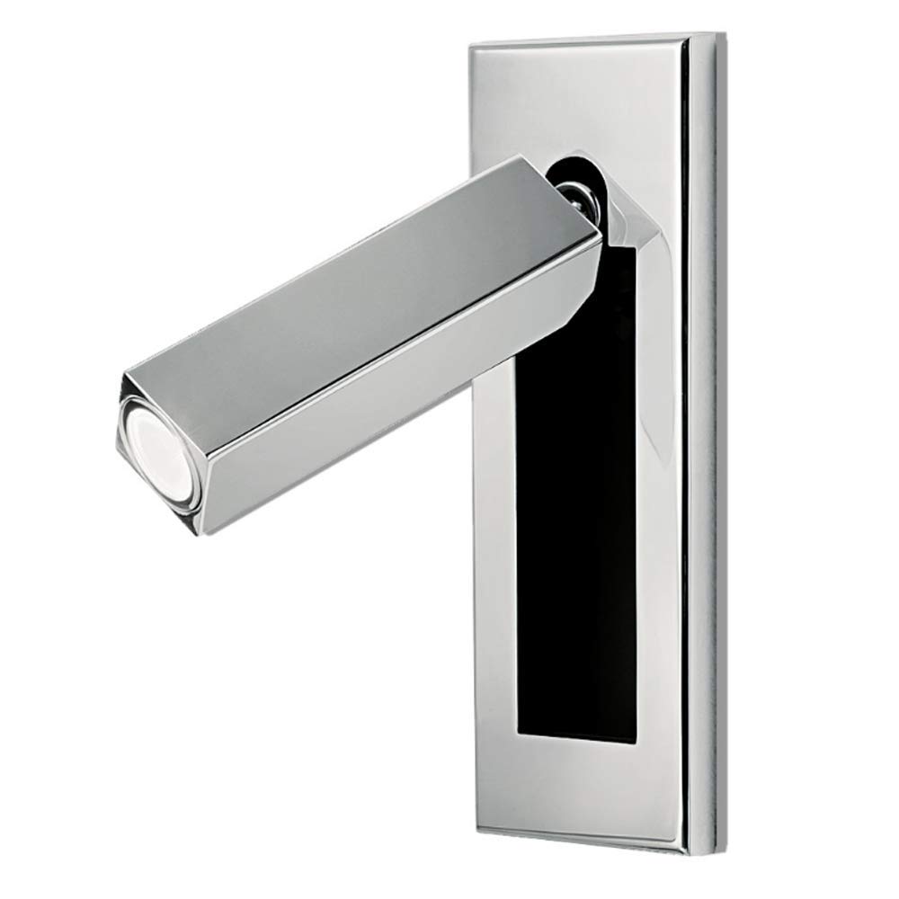 Nordic Minimalist LED Wall Reading Light - 3W Rectangular Wall Mounted Lamp with Switch, Neutral White Light for Bedroom, Hotel & Living Room - Perfect for Night Reading and Ambient Lighting
