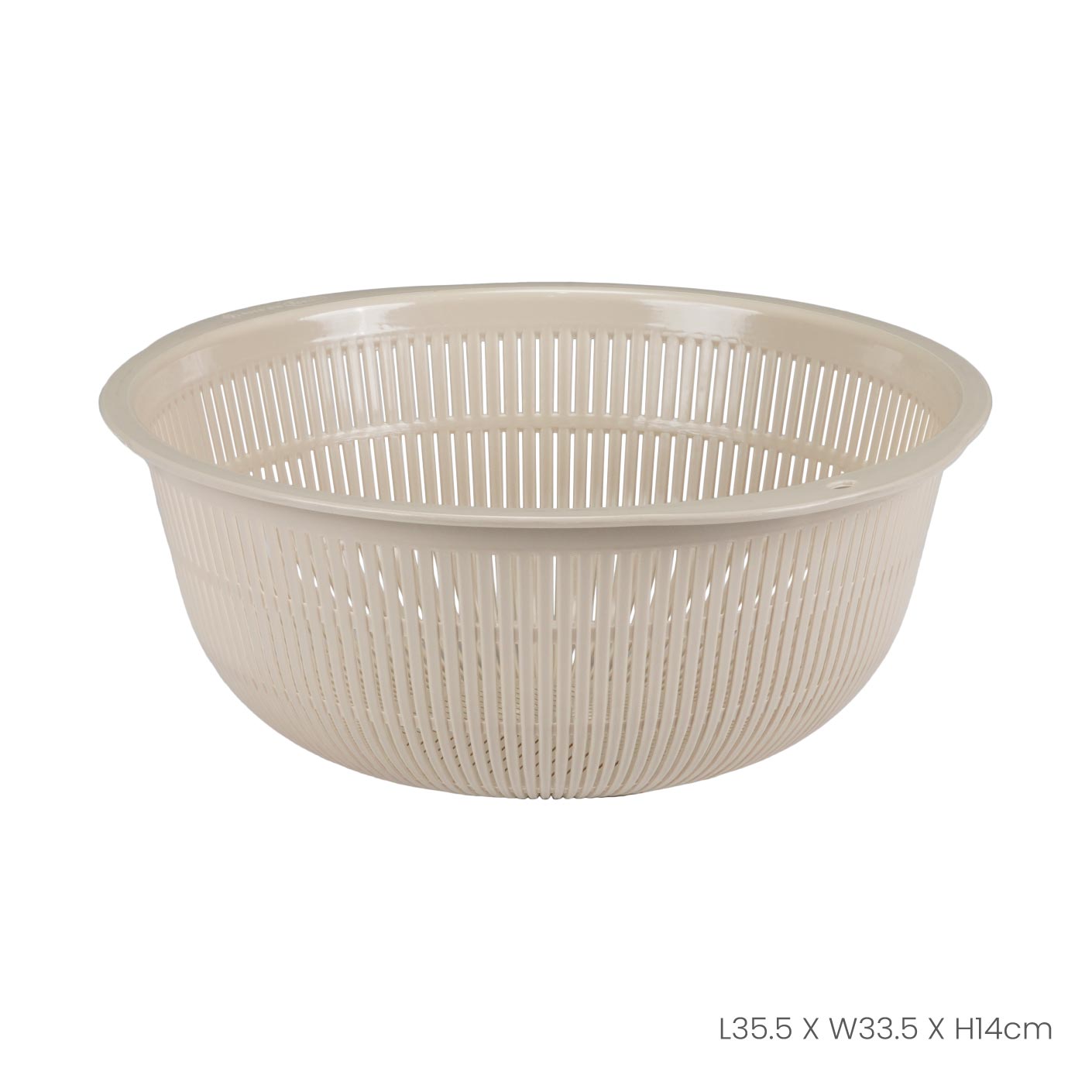 Stainless Steel Round Colander No.3 (5505) - Perfect for Draining Pasta, Washing Vegetables & Fruits - Durable Kitchen Strainer for Cooking & Food Prep