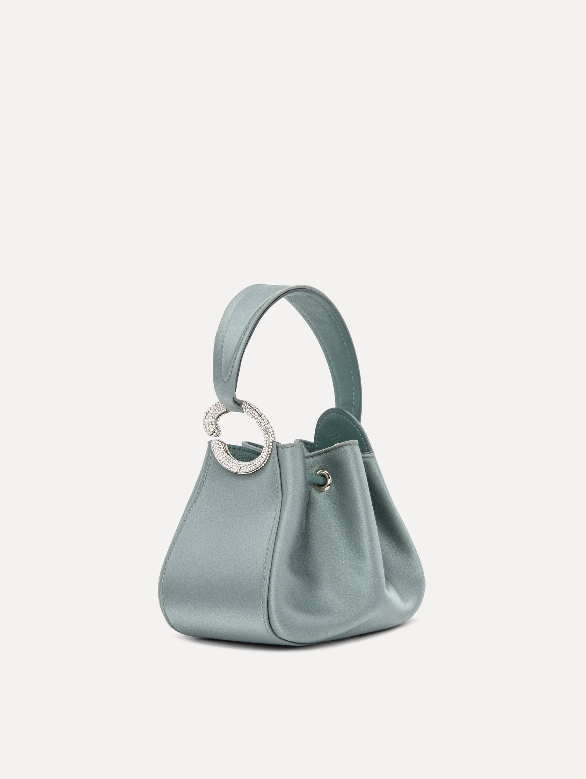 Elegant Crystal Pavé Nano O Handle Bag for Women - Perfect for Evening Parties, Weddings & Special Occasions
