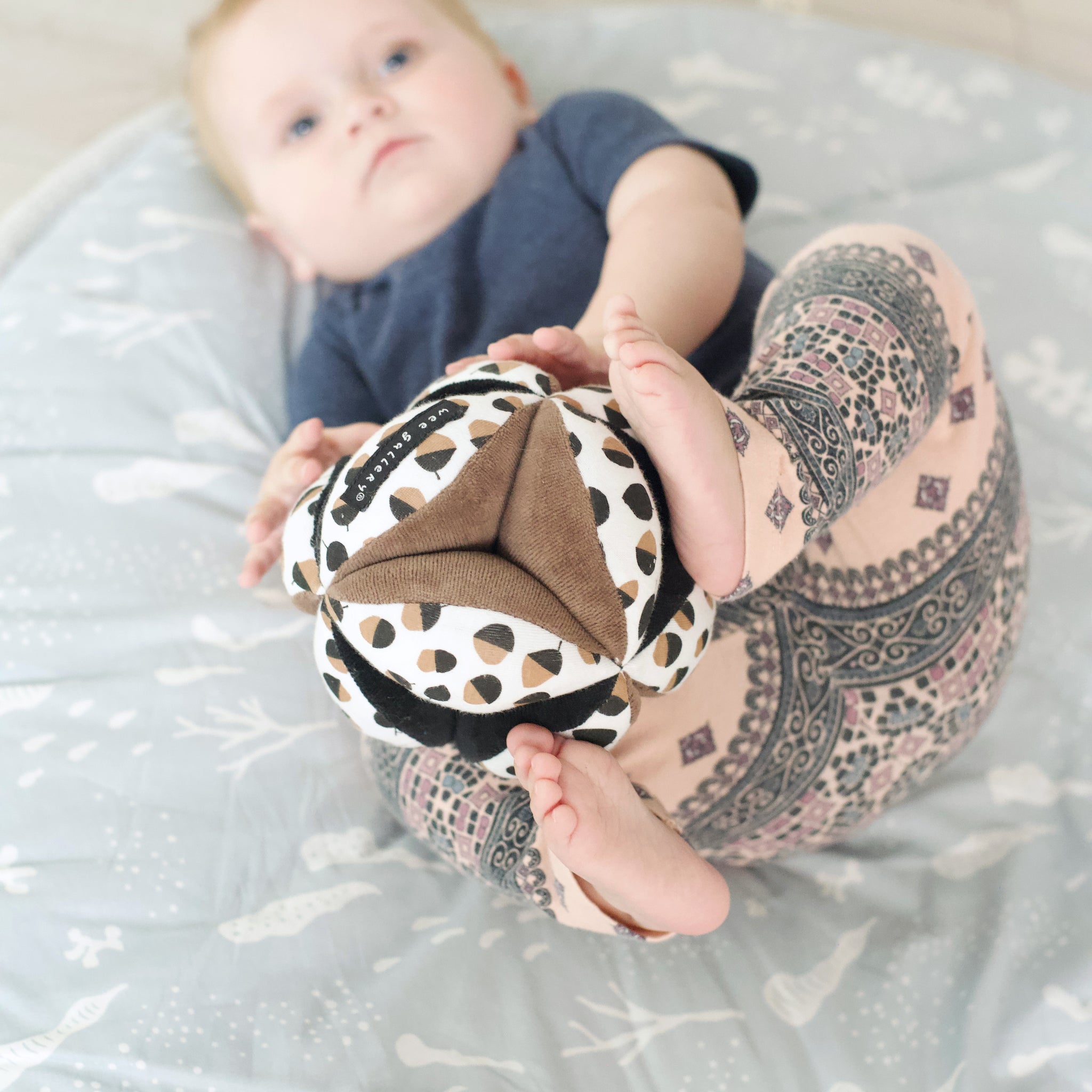 Acorn Clutch and Taggy Ball Bundle - Soft Baby Sensory Toys for Teething & Learning - Perfect for Infants, Toddlers, and Early Childhood Development
