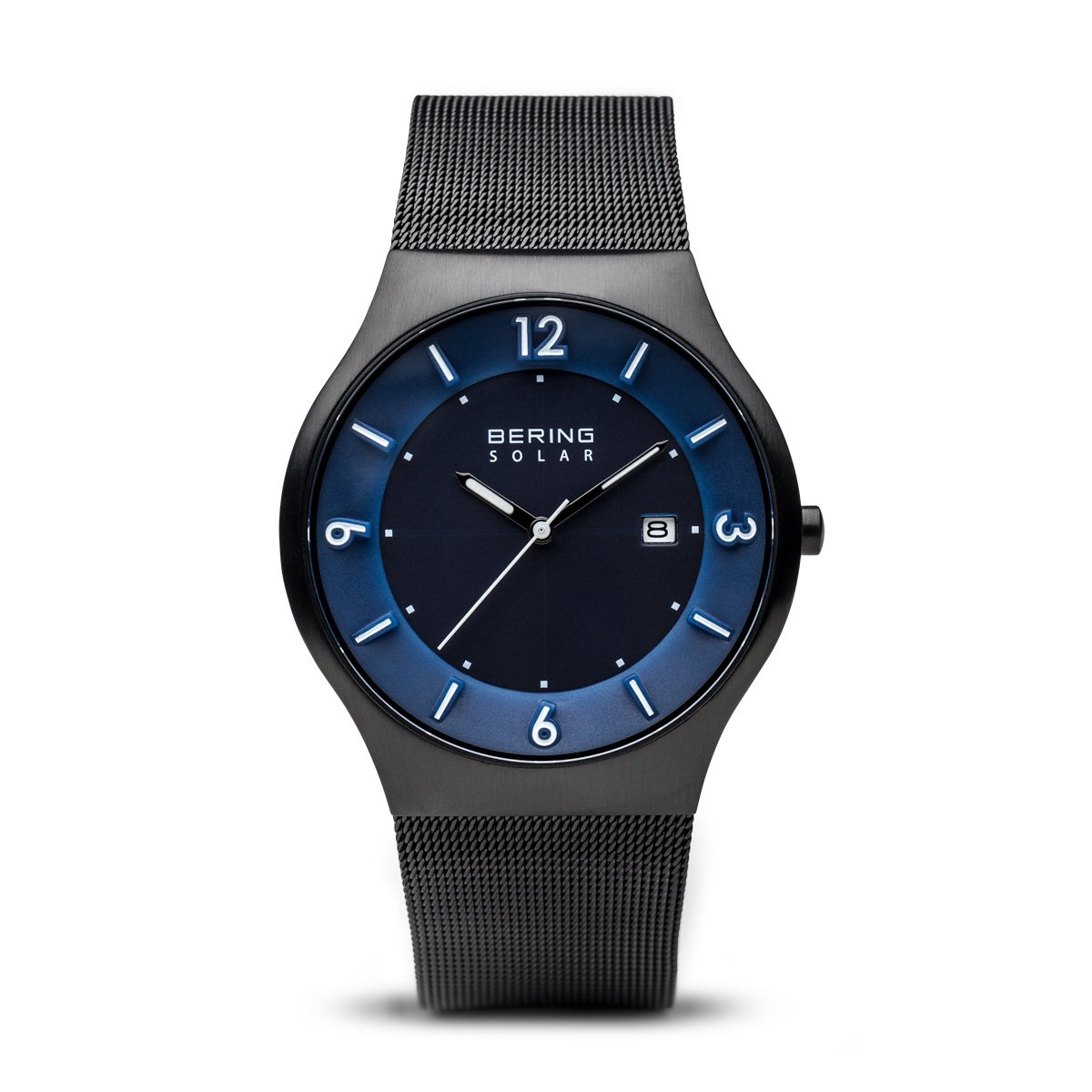 BERING Men's Solar Watch - Stainless Steel & Sapphire Crystal - Water Resistant Dress Watch for Business & Formal Occasions