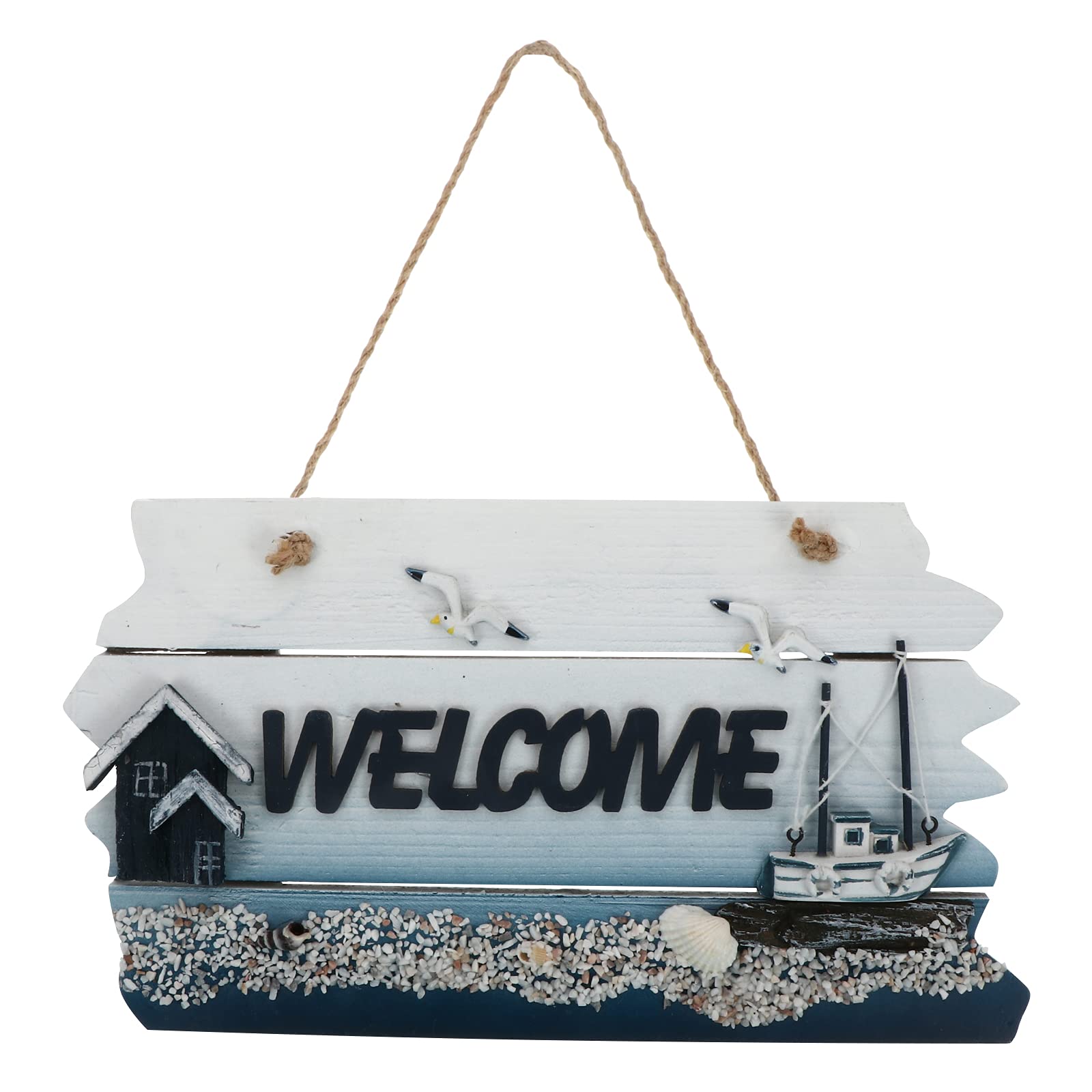 BESPORTBLE Wooden Welcome Sign for Front Door - Elegant & Fashionable Hanging Decor - Perfect for Home Entryway, Porch, and Farmhouse Style Decor