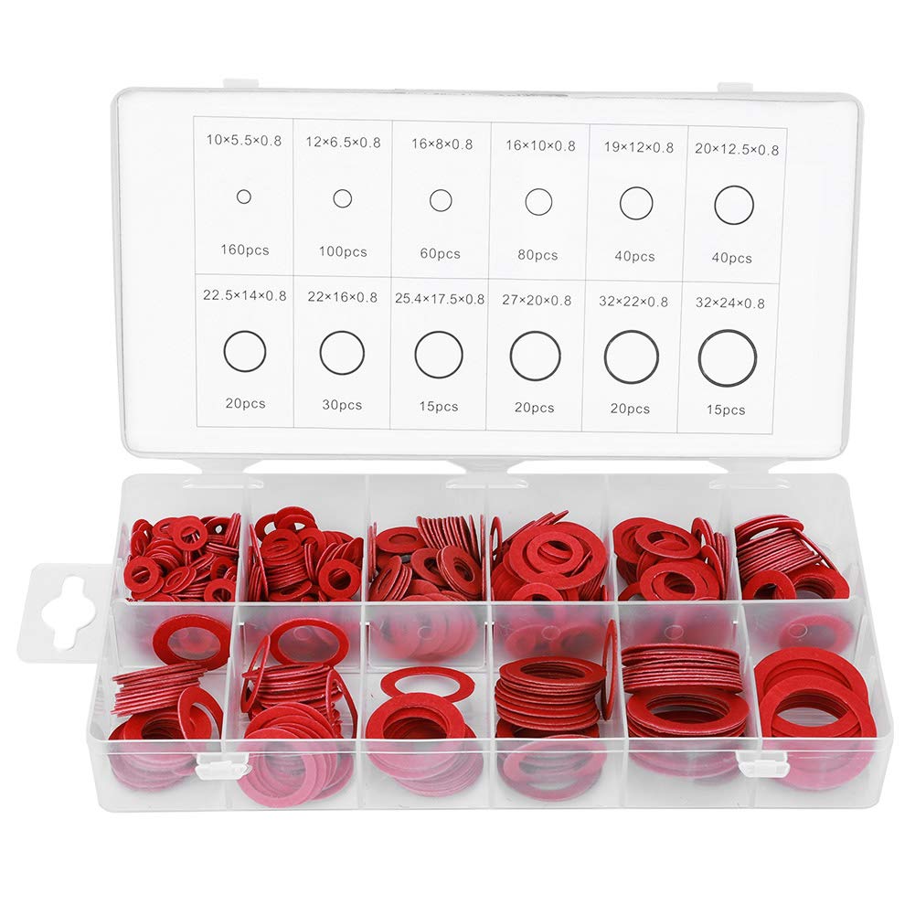 Red Insulation Washer Kits - Vulcanized Fiber Washers for Electrical Appliances & Electronics Industry | Electrical Insulation, DIY Projects, Home Repairs