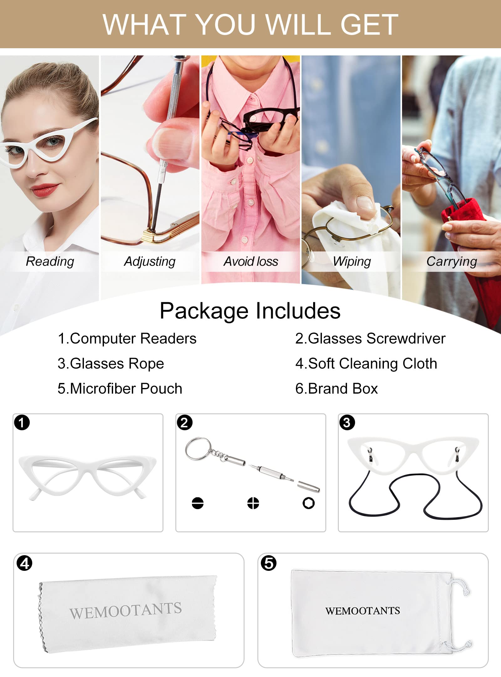 Stylish Blue Light Blocking Reading Glasses for Women - Retro Cat Eye Frame Design - Perfect for Computer Work, Reading & Fashion Accessories