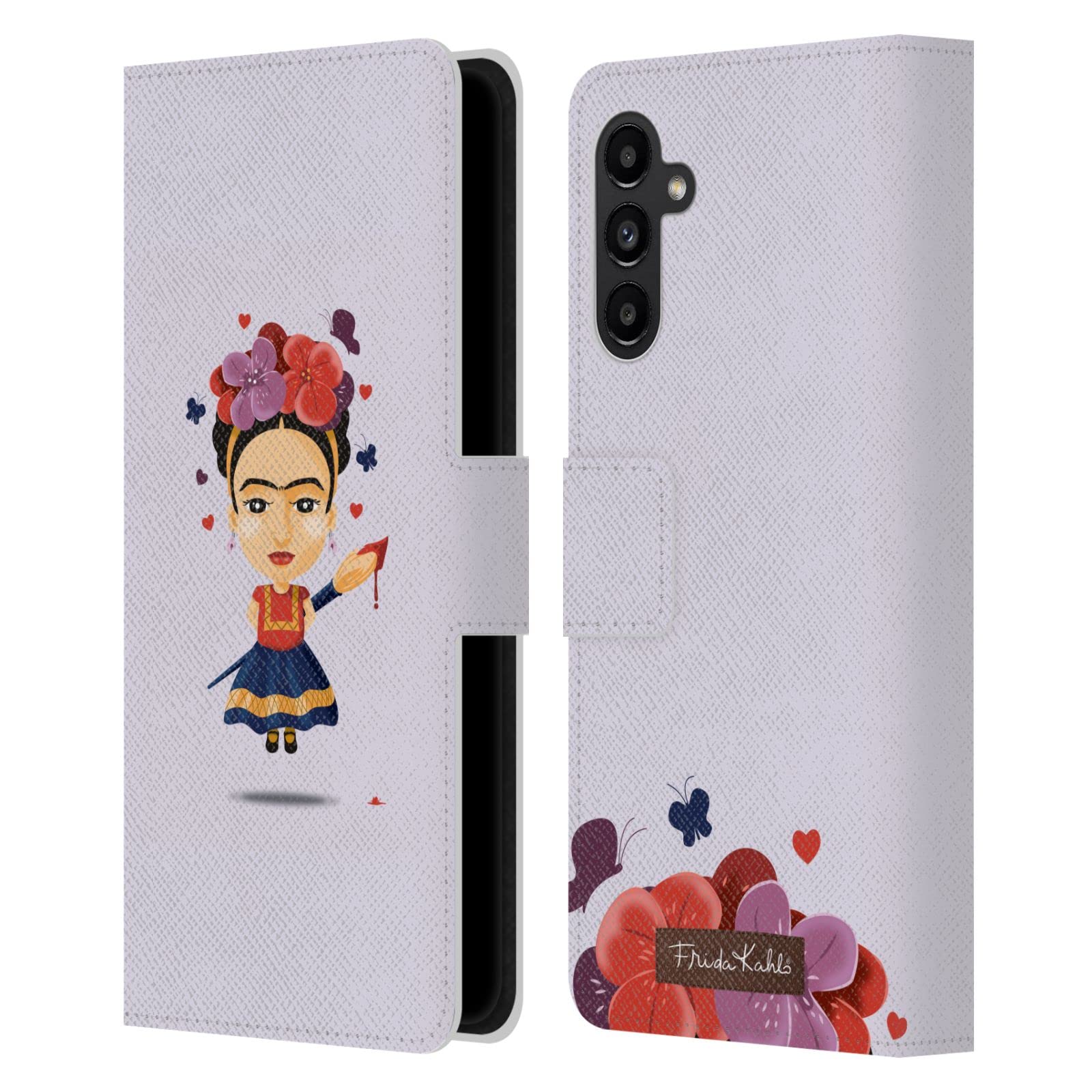 Officially Licensed Frida Kahlo Solo Doll Leather Book Wallet Case for Samsung Galaxy A13 5G (2021) - Stylish Protective Cover for Work, Travel & Everyday Use