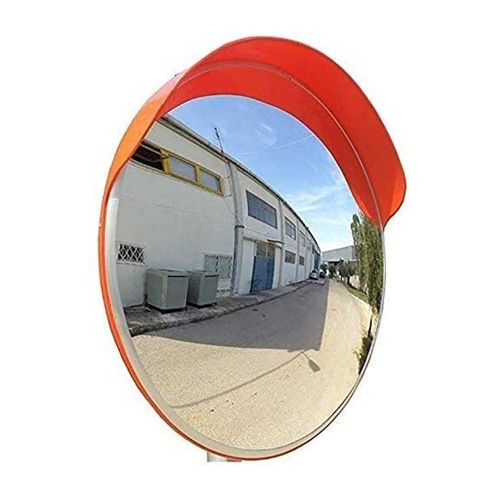 Convex Safety Mirror - Wide Angle Traffic Mirror for Outdoor Security, Garage, Road & Supermarket - Anti-Theft, Blind Spot Solution for Driveways, Parking Lots & Retail Stores