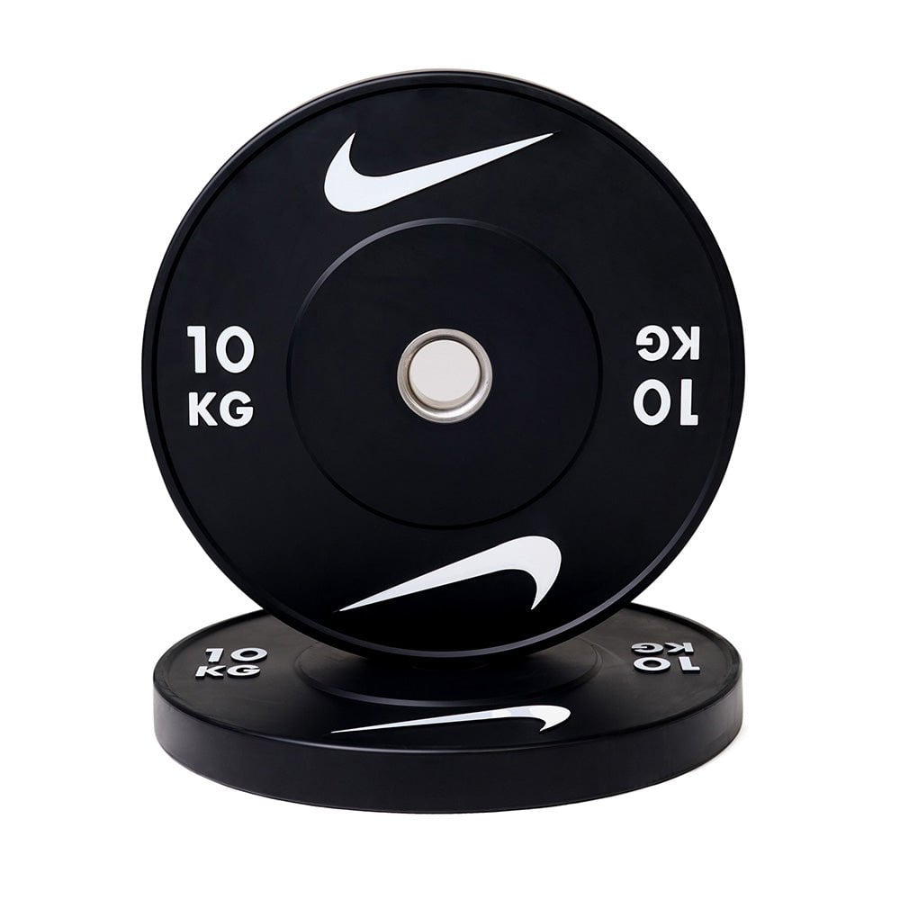 Nike Strength Rubber Bumper Plates - Olympic Weight Plates for CrossFit & Powerlifting - Sold Individually - Perfect for Home Gym & Commercial Fitness Centers