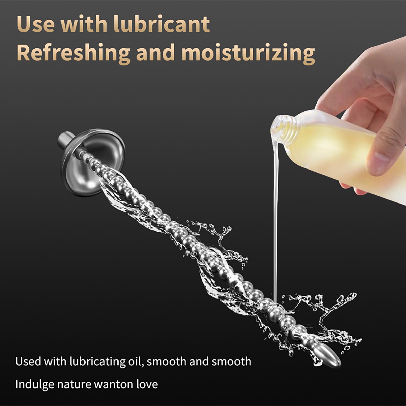 Stainless Steel Penis Plugs & Urethral Sounds - 6mm Metal Urethral Dilator for Men with Beads - Premium Masturbation Rod & Sex Toy for Sensual Play and BDSM Exploration