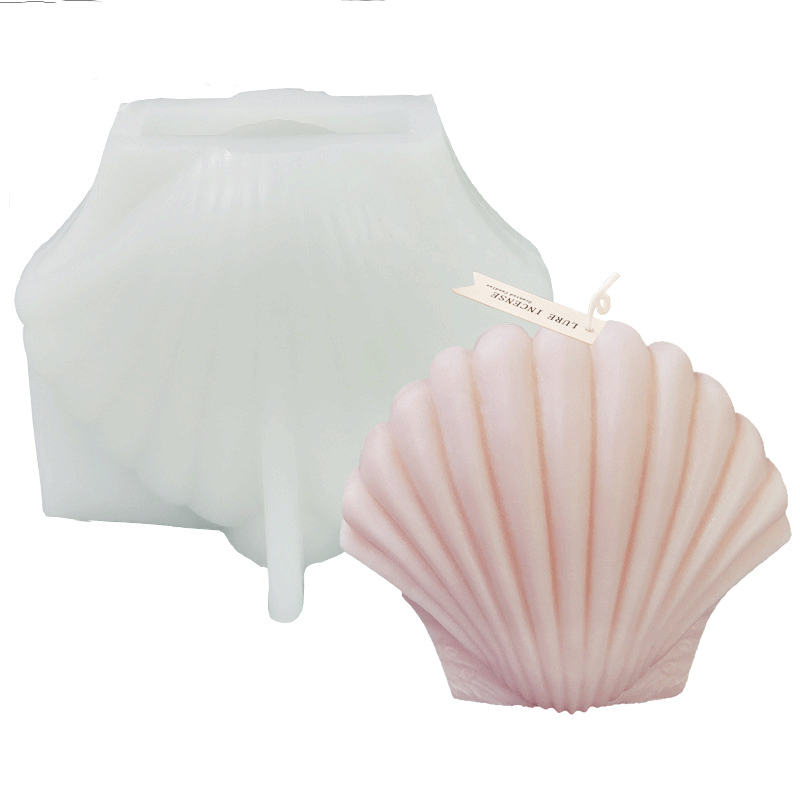Premium Seashell Silicone Candle Mold - DIY Candle Making Kit for Home Decor, Wedding Favors & Spa Relaxation