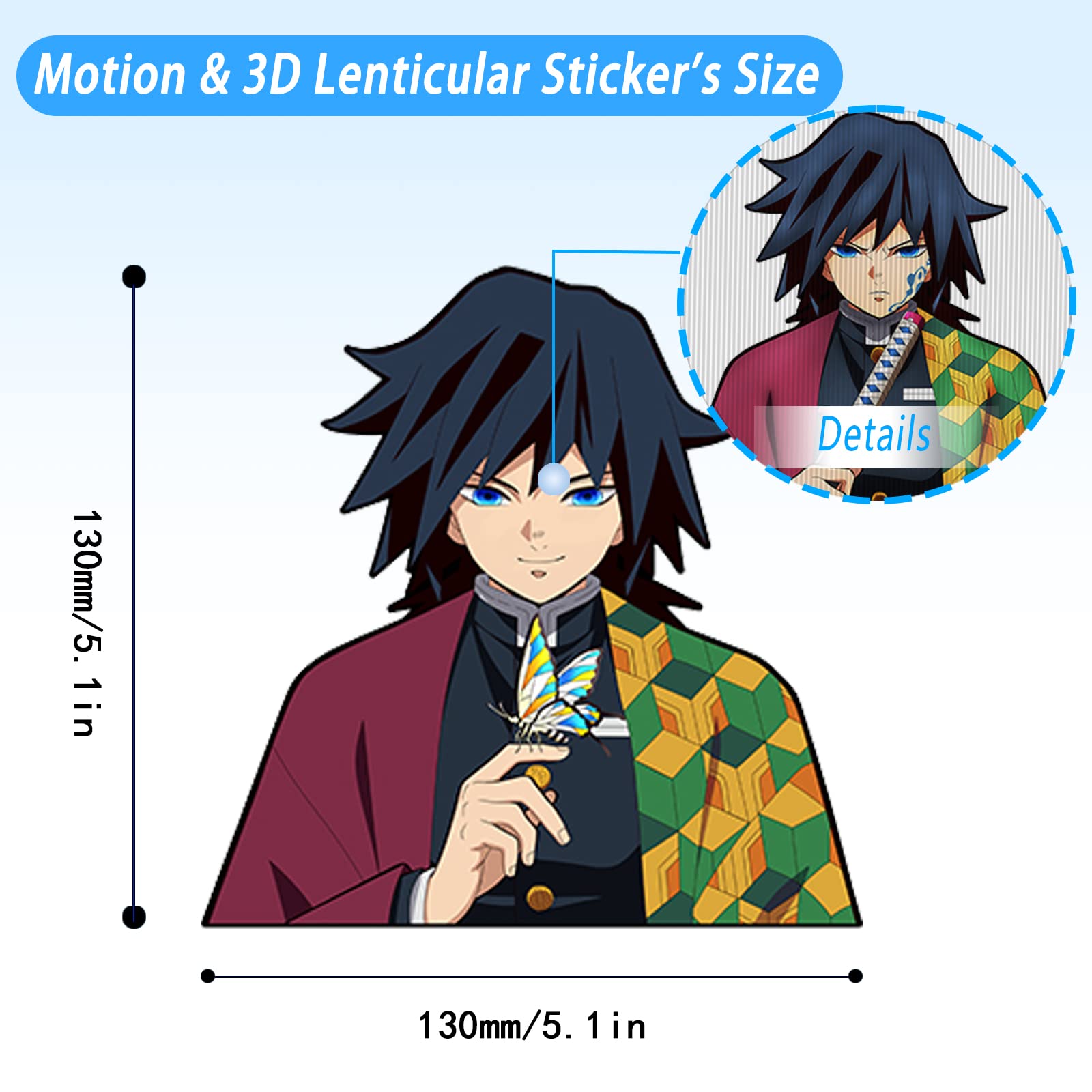 3D Motion Anime Stickers - Waterproof Vinyl Decals for Cars, Laptops, Skateboards & Wall Decor - Japanese Manga Style Cool Stickers - Perfect for Kids Gifts & Anime Fans Collection (Great for Personalizing Vehicles, Tech Devices & Room Decor)