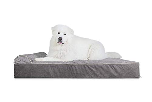 Goliath Chaise - Faux Fur & Velvet (Gray)
