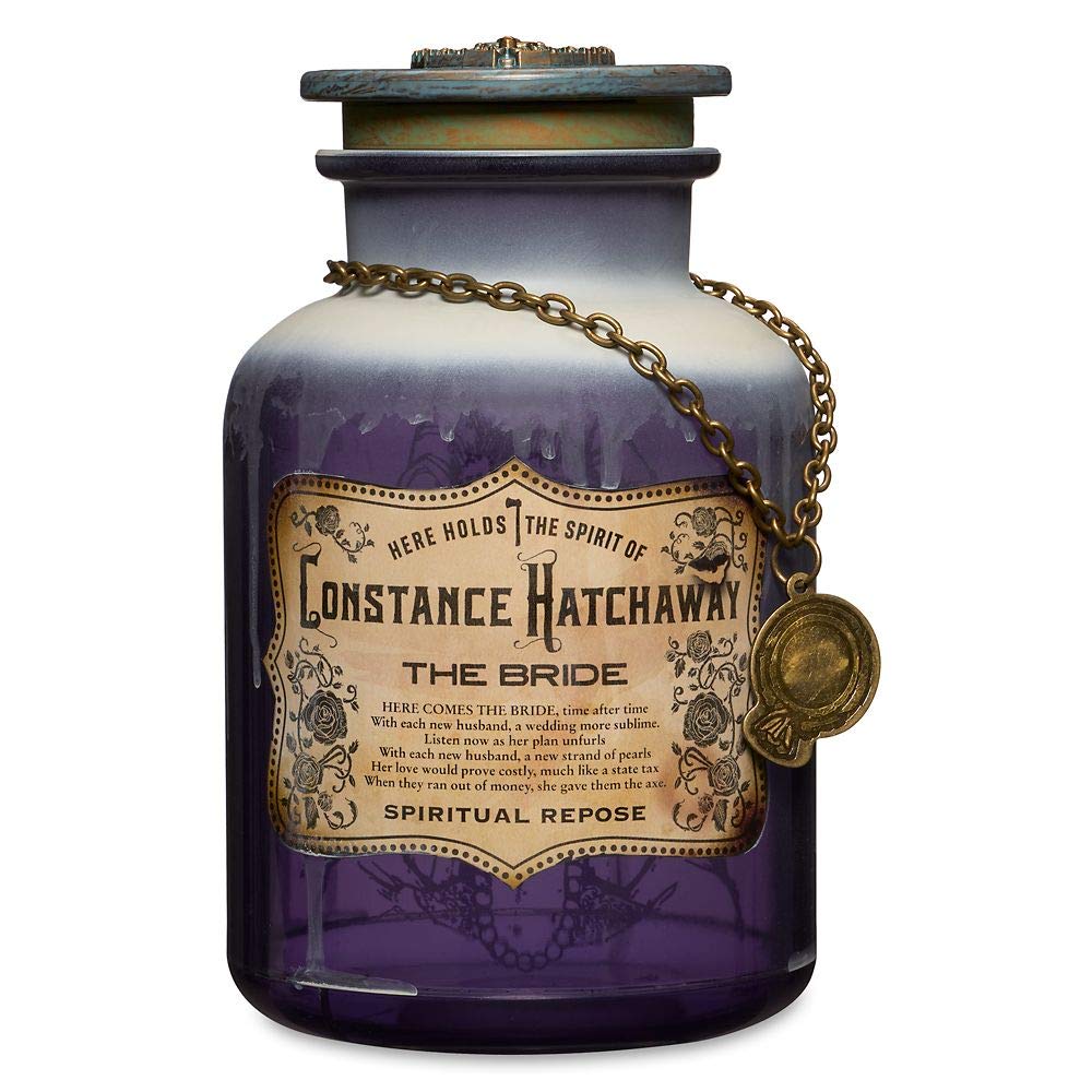 Disney Haunted Mansion Constance Hatchaway The Bride Ghost Spirit Jar – Collectible Halloween Decor for Home, Party & Disney Fan Gifts