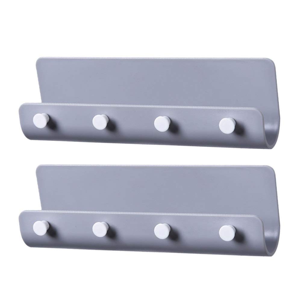 BESPORTBLE Adhesive Coat Rack Hooks 2pcs - Wall Mounted for Kitchen & Closet Storage