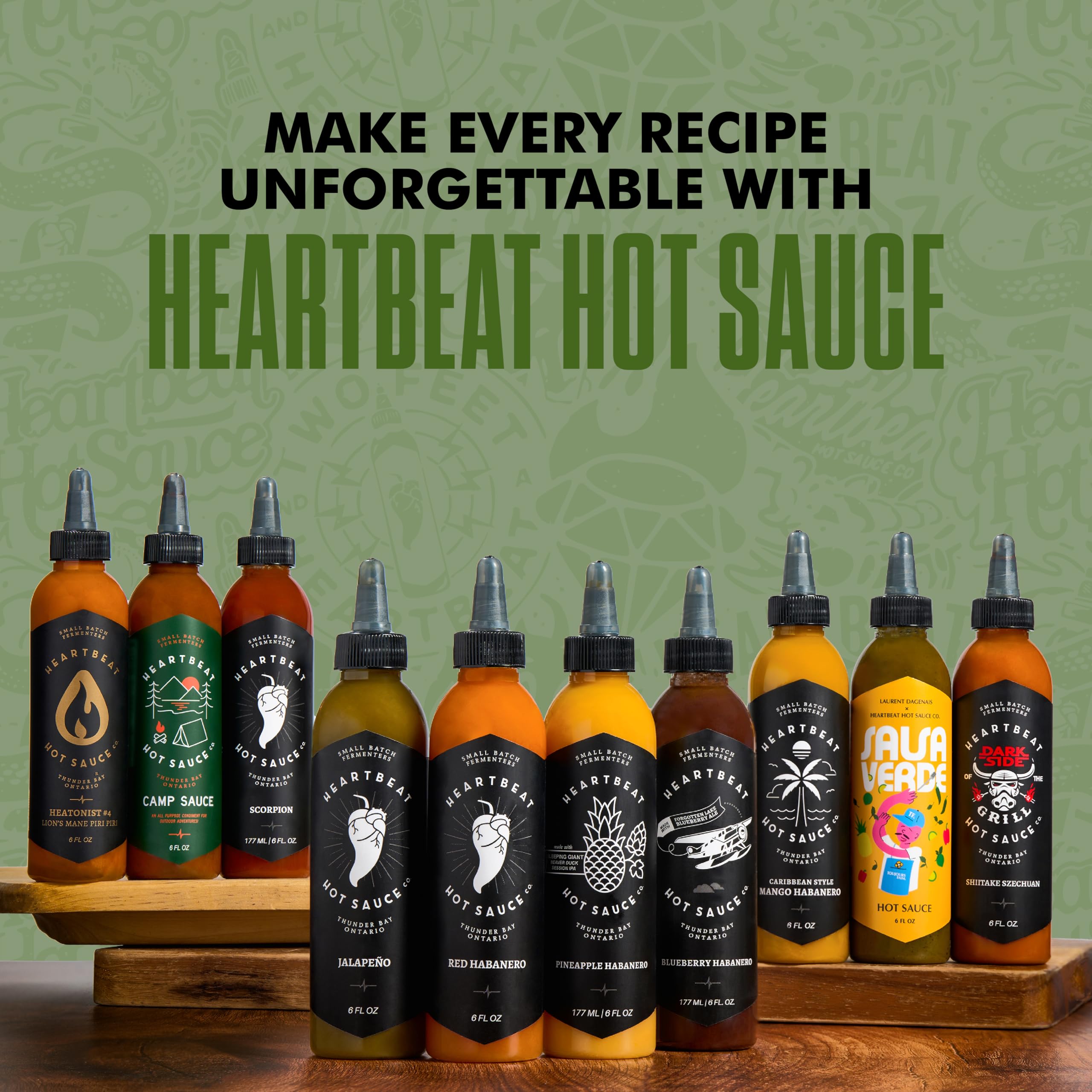 Heartbeat Hot Sauce Co. | Jalapeno Hot Sauce - 6 oz Bottles (3-Pack) | Perfect for Tacos, Wings & Bloody Marys