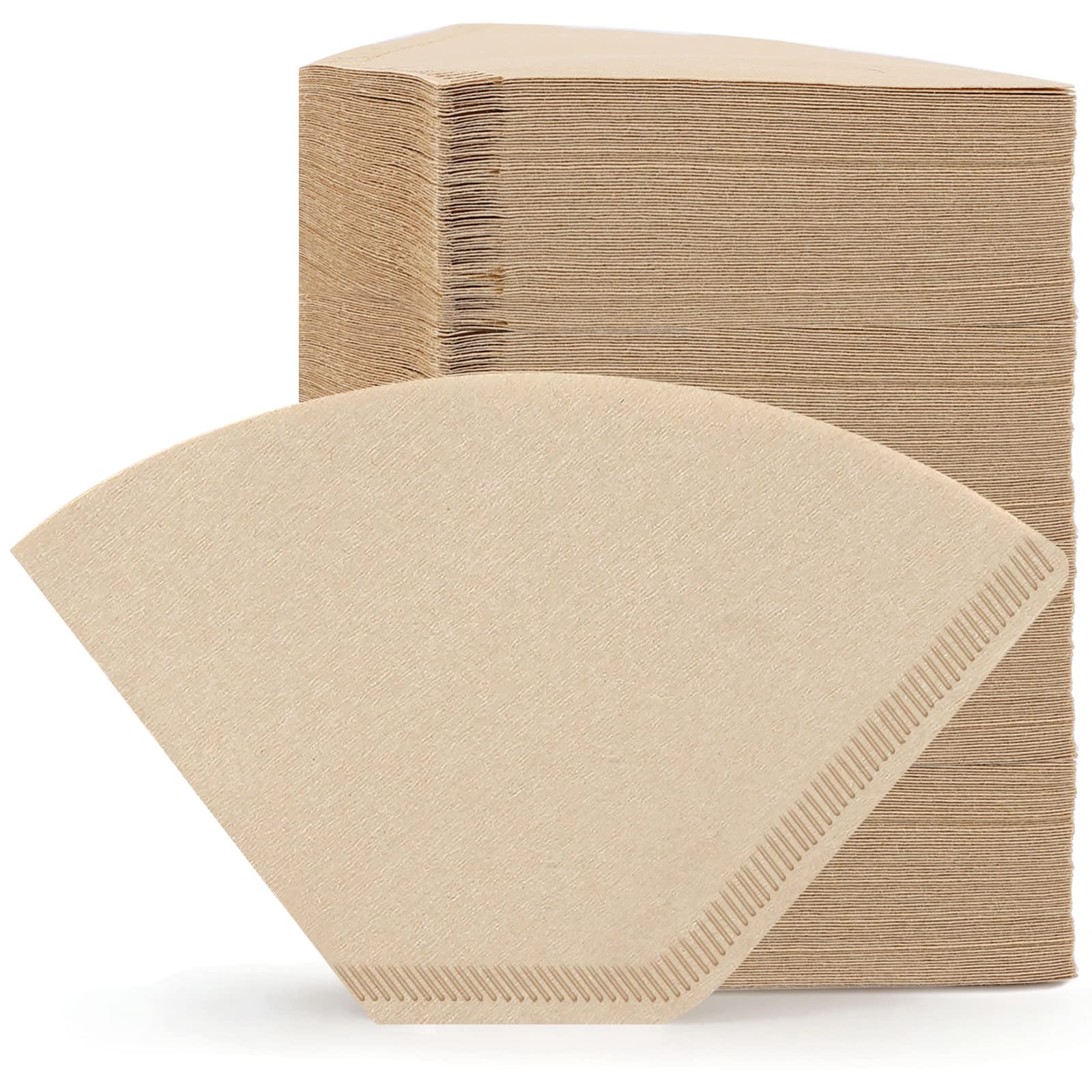 Segarty #4 Coffee Cone Filters, 400 Count - Unbleached Brown Paper Pour Over Filters for 4-6 Cup Coffee Makers | Compatible with Most Drippers & Brewers | Perfect for Home, Office & Cafeteria Use