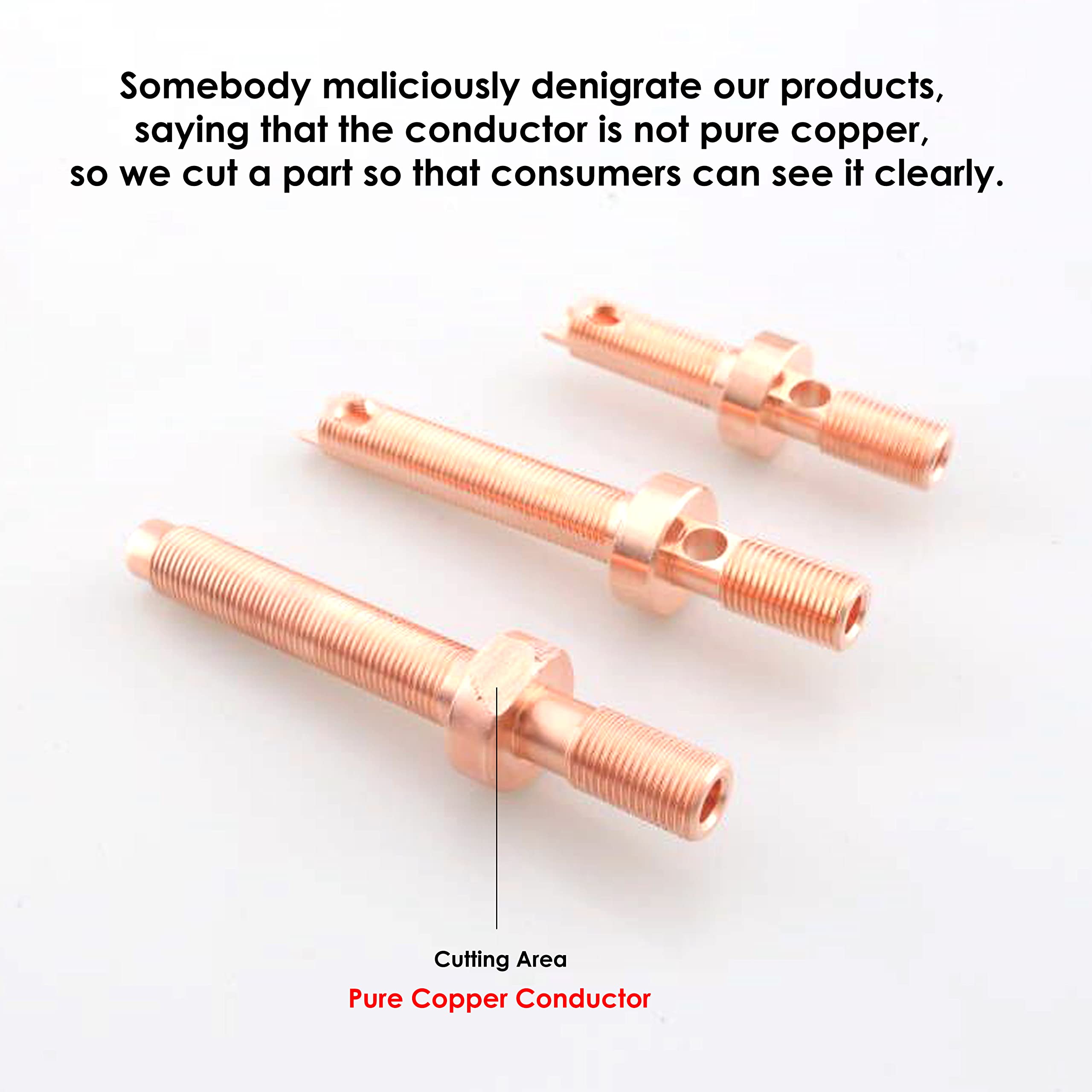 Premium Viborg BP614 4X Hi-Fi Speaker Binding Posts - Pure Copper Banana Plugs with Screw Lock, Carbon Fiber Body & Color Coding for Audiophile Systems | Ideal for Thick Baffle Speakers, Home Theater & Studio Setups