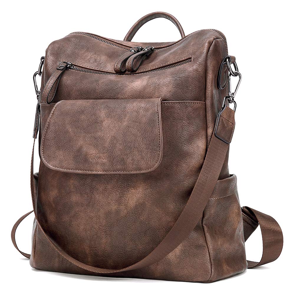 CLUCI Genuine Leather Backpack Purse for Women - Large Convertible Anti-Theft Travel Backpack Handbag | Perfect for Work, College & Weekend Getaways