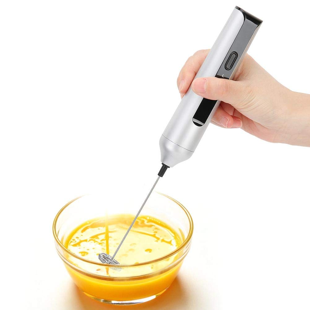 Electric USB Rechargeable Milk Frother & Mixer - Handheld Multi-Function Eggbeater for Coffee, Hot Chocolate & Baking | Perfect for Home Kitchen & Cafe Use