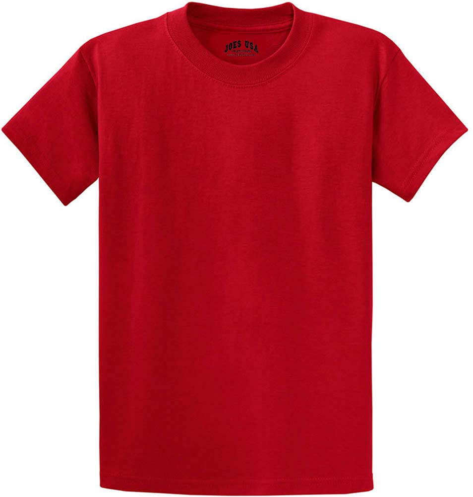 Joe's USA Men's 50/50 Cotton Polyester Blend T-Shirts - Regular, Big & Tall Sizes - Comfortable Casual Wear for Everyday, Work & Gym