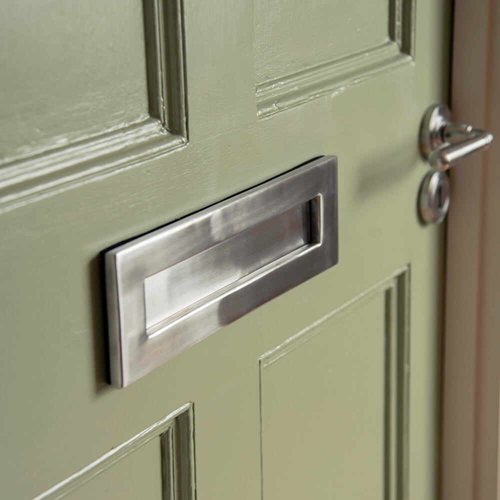 Stainless Steel Satin Letter Plate for UPVC Door - Durable Mail Slot for Home & Office Security