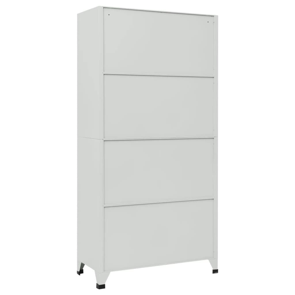 Steel Grey 6-Compartment File Cabinet - Heavy Duty Metal Storage Organizer for Office, Home & School Documents