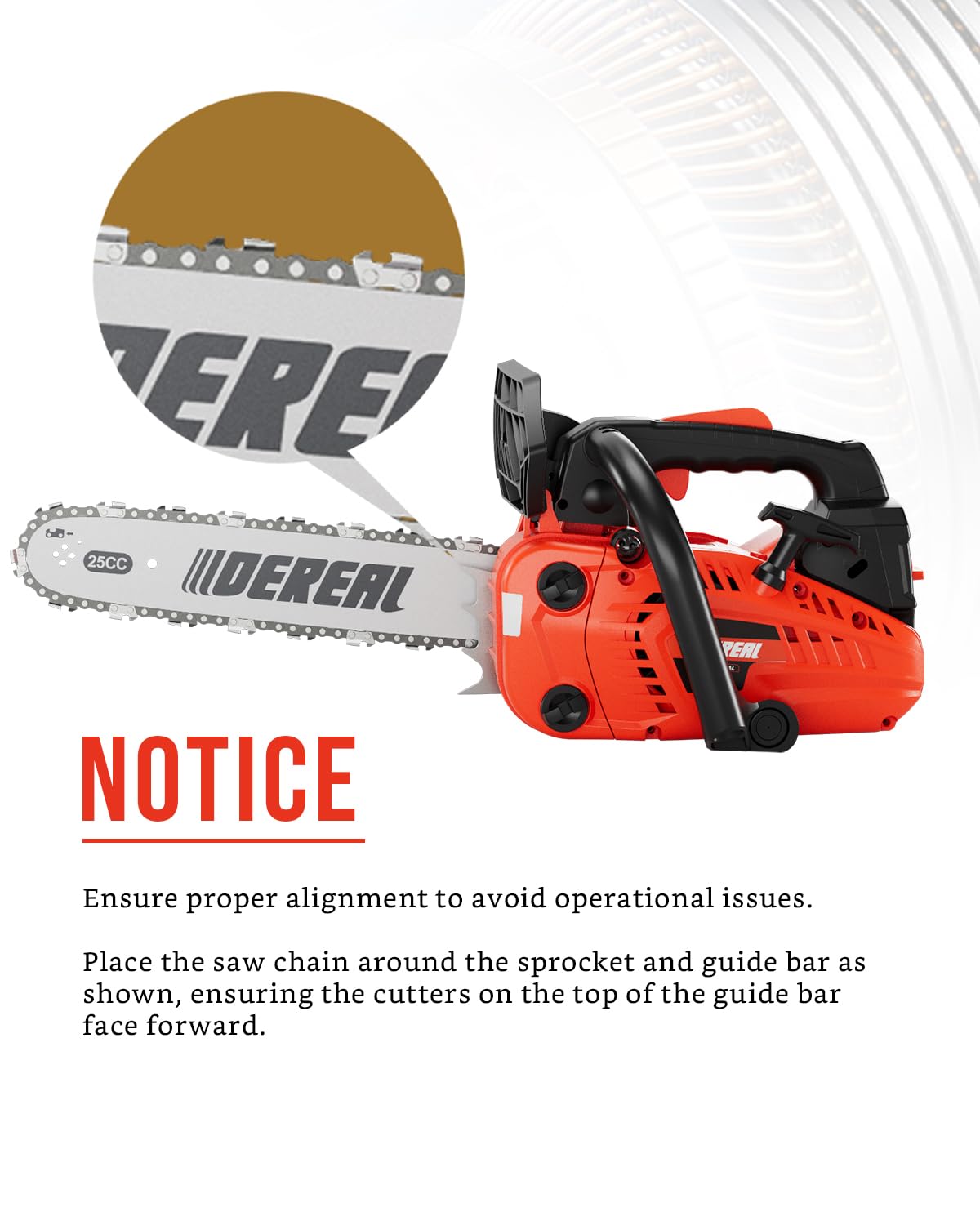 12-Inch Gas Chainsaw - 2-Cycle Gasoline Powered Handheld Cordless Chainsaw for Tree Cutting, Wood Chopping, Farm & Garden Use - Ideal for Forestry, Ranch Work and Outdoor Landscaping