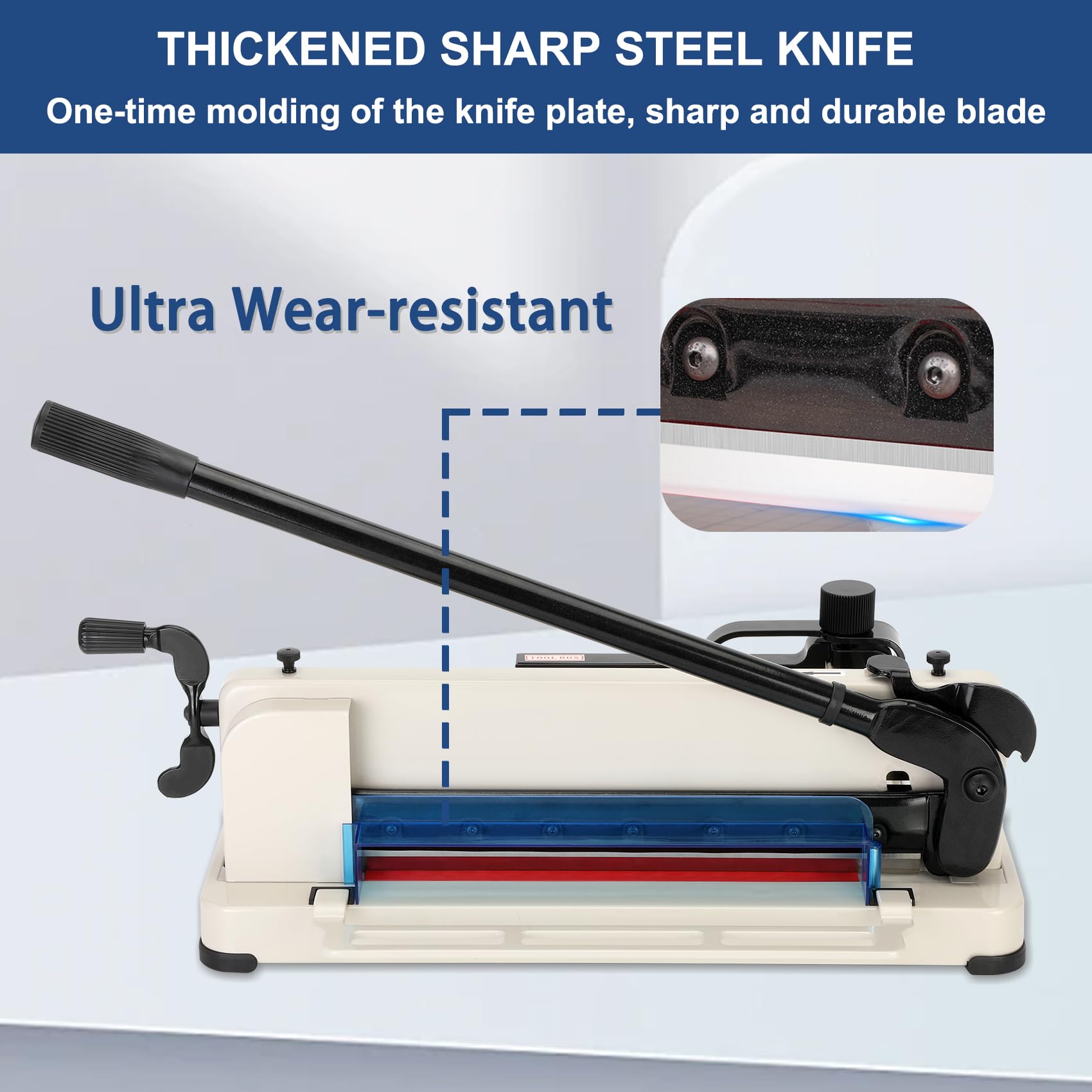 12 Inch Heavy Duty Paper Cutter - Guillotine Trimmer for A4 Paper with 400 Sheet Capacity, Office & School Paper Cutting Tool | Perfect for Document Trimming, Craft Projects, and Bulk Paper Cutting