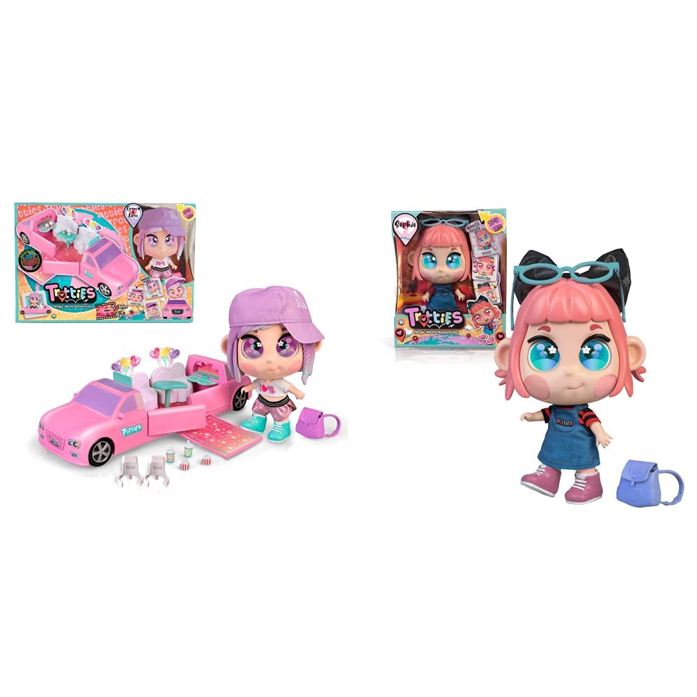 Trotties - Emma & Limo, New York Travel Doll with Foldable Limousine & Sophie, Paris Fashion Doll - Animated Series Travel Dolls for Kids | Perfect for Pretend Play, Collecting, and Gift Giving