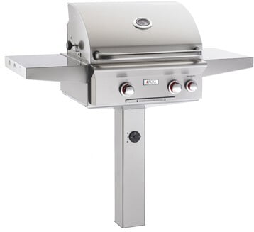 24NGT American Outdoor Grill with 432 Sq. Inches Cooking Surface - Post Model Charcoal Grill for Backyard BBQs, Camping & Tailgating Parties