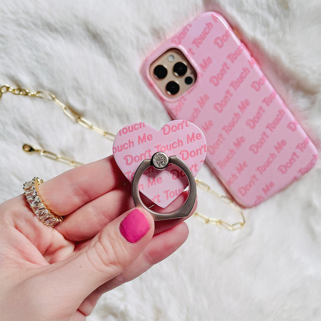 Don't Touch Me Phone Ring Holder - Anti-Theft Grip Stand for Smartphones - Perfect for Selfies, Videos, and Secure Phone Handling