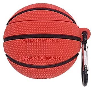 AirPods Pro Silicone Case - Basketball Design with Keychain for Sports & Travel