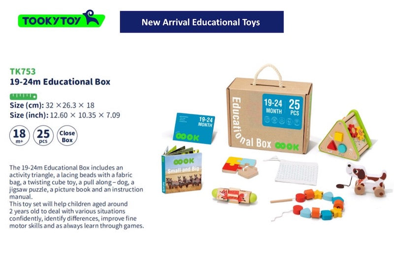 Educational Play Box for Toddlers 19-24 Months - Learning Toys for Early Development | Perfect for Home, Daycare & Preschool Activities