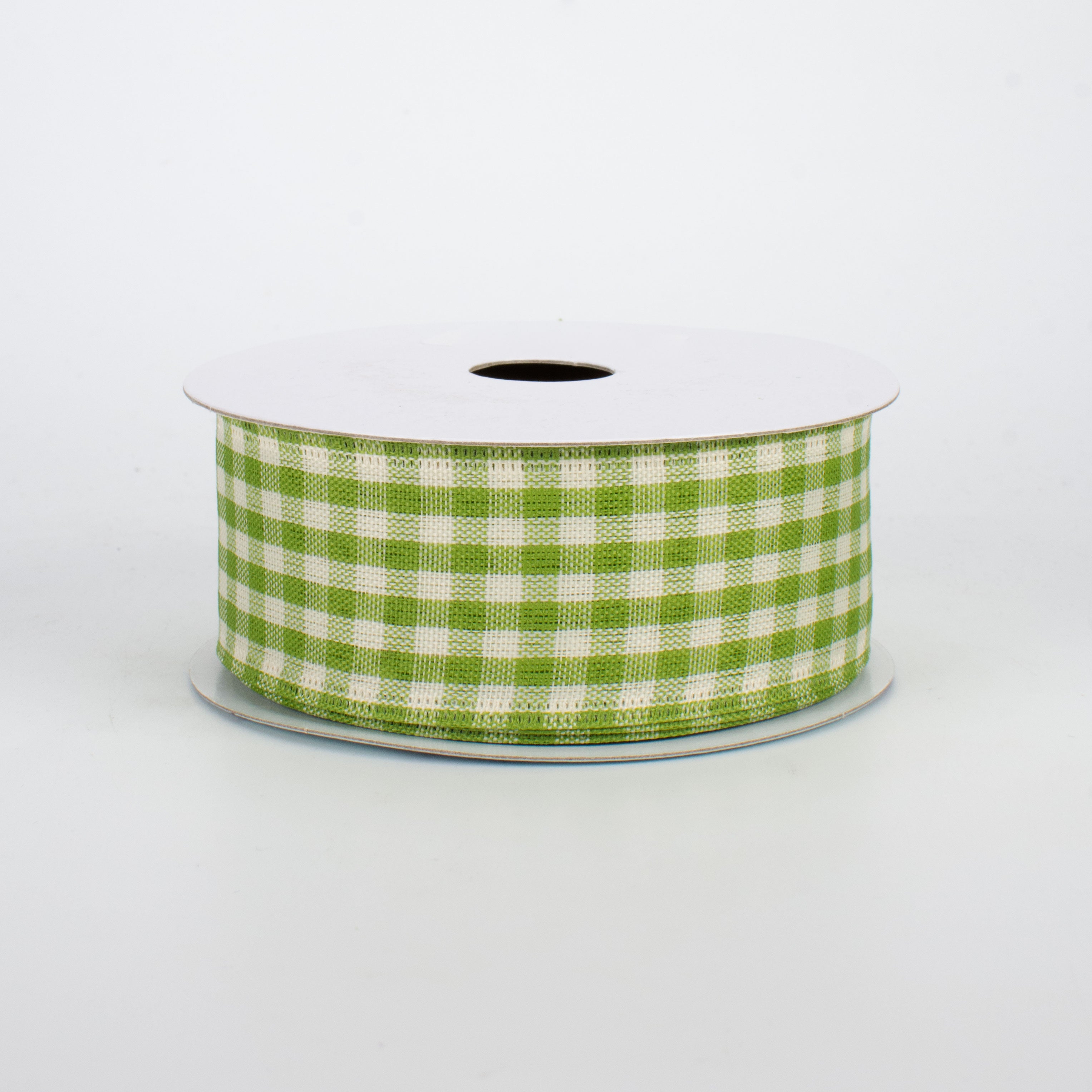 1.5 Inch Primitive Gingham Check Ribbon - Light Moss & Ivory (10 Yards) for DIY Crafts, Gift Wrapping, Home Decor and Scrapbooking