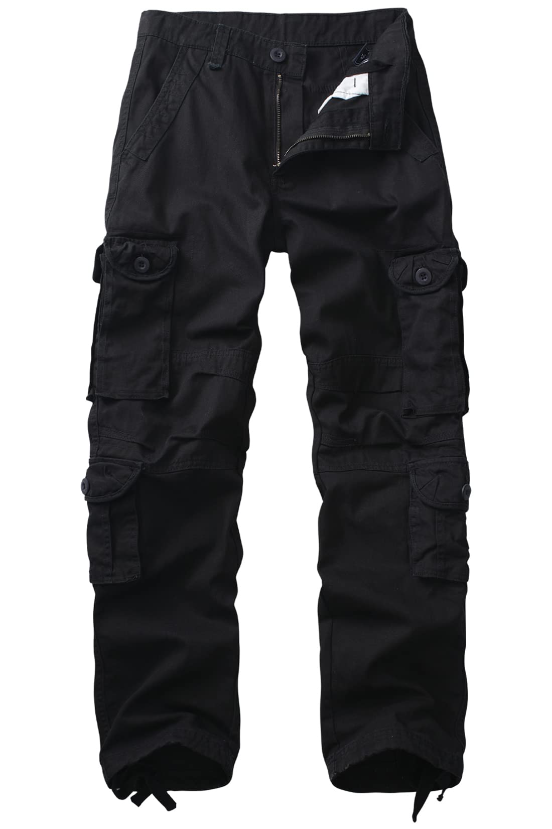 Men's Cotton Casual Relaxed Fit Straight Leg Cargo Pants with 10 Pockets - Durable Work Pants for Outdoor Activities, Hiking & Everyday Wear