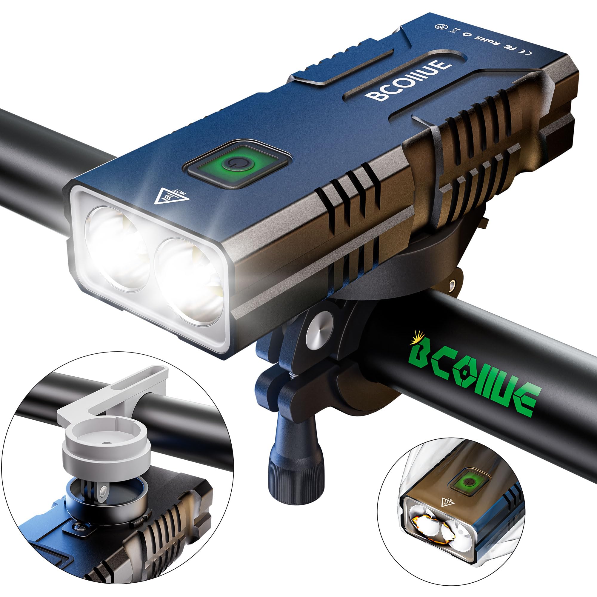 Super Bright 10000 Lumen Rechargeable Bike Lights - Waterproof Bicycle Headlight with 8 Modes for Night Riding Safety | Perfect for Cycling, Commuting, and Outdoor Adventures