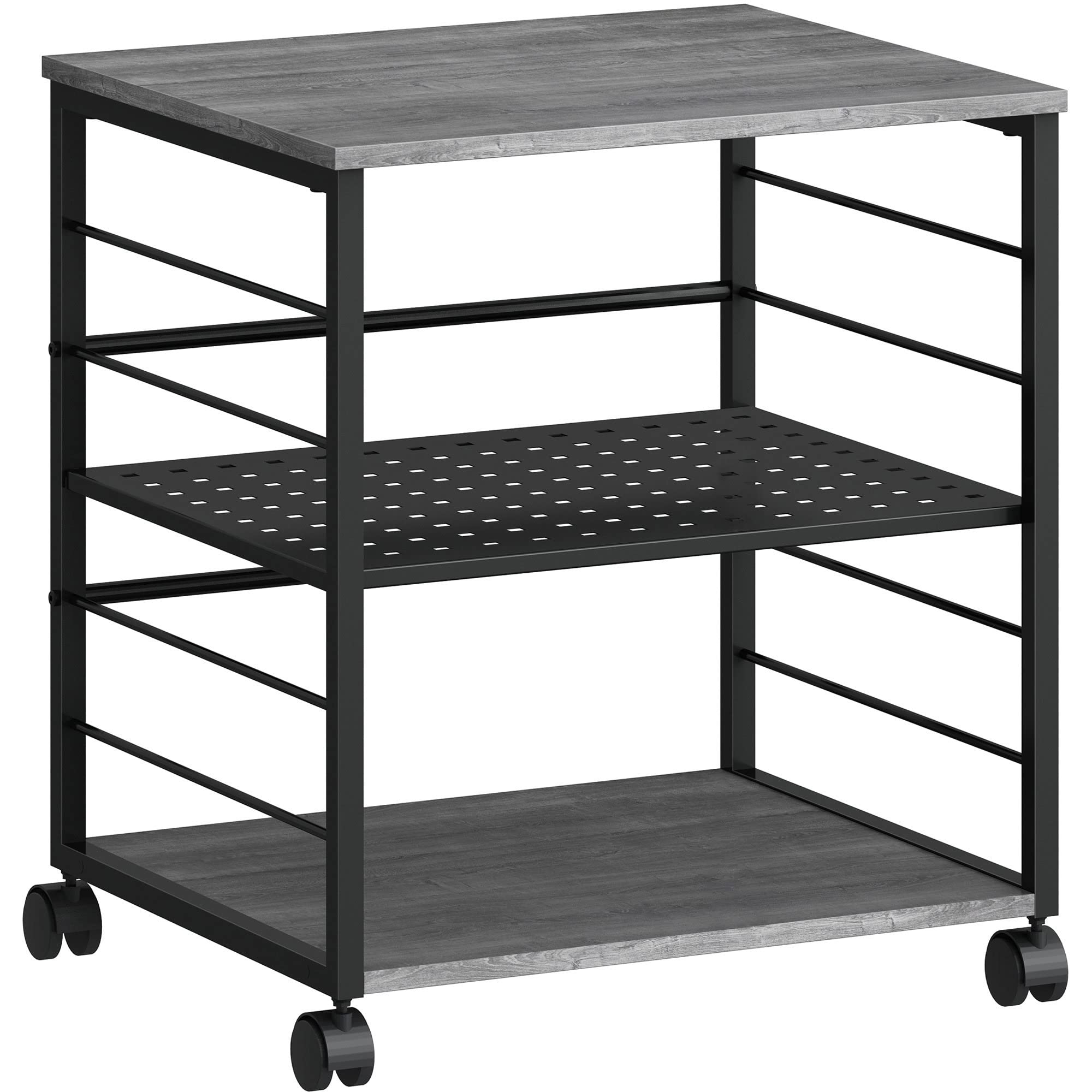 Lorell Under Desk Mobile Machine Stand - Heavy Duty Rolling Cart for Printers, Scanners & Office Equipment - Perfect for Home & Office Workspaces