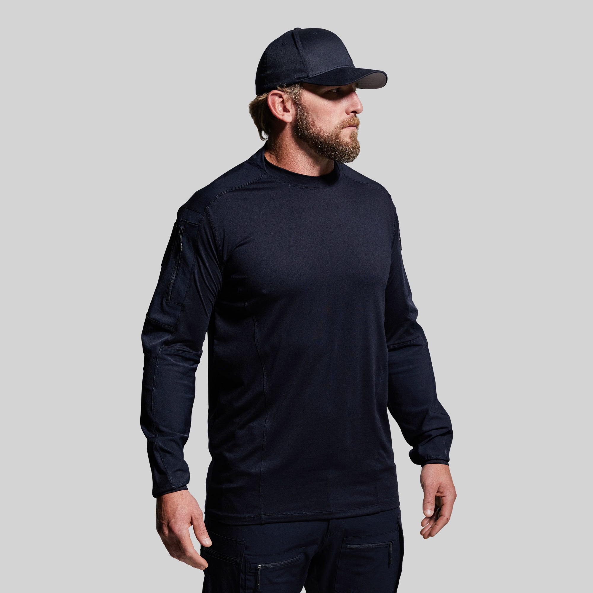 Long Sleeve Police Blue Op Top for Women - Comfortable Casual Shirt for Work, Travel & Everyday Wear