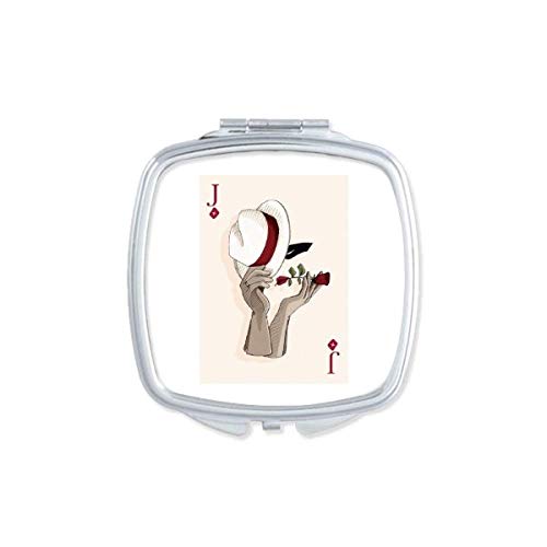 DIYthinker Diamond J Pattern Playing Cards - Portable Compact Pocket Mirror with Double Sided Glass for Makeup & Travel | Perfect for Cosmetics, Gifts, and On-the-Go Touch Ups