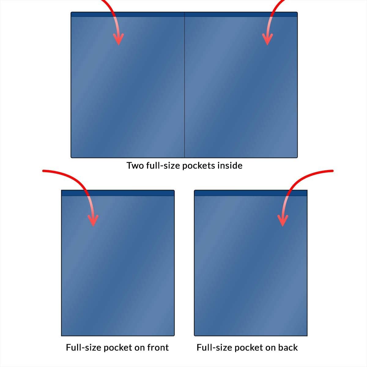 StoreSMART Metallic Blue Plastic 4-Pocket Presentation Folders - 10 Pack for Office, School & Business Organization - Letter Size Document Holders for Reports, Projects & Presentations