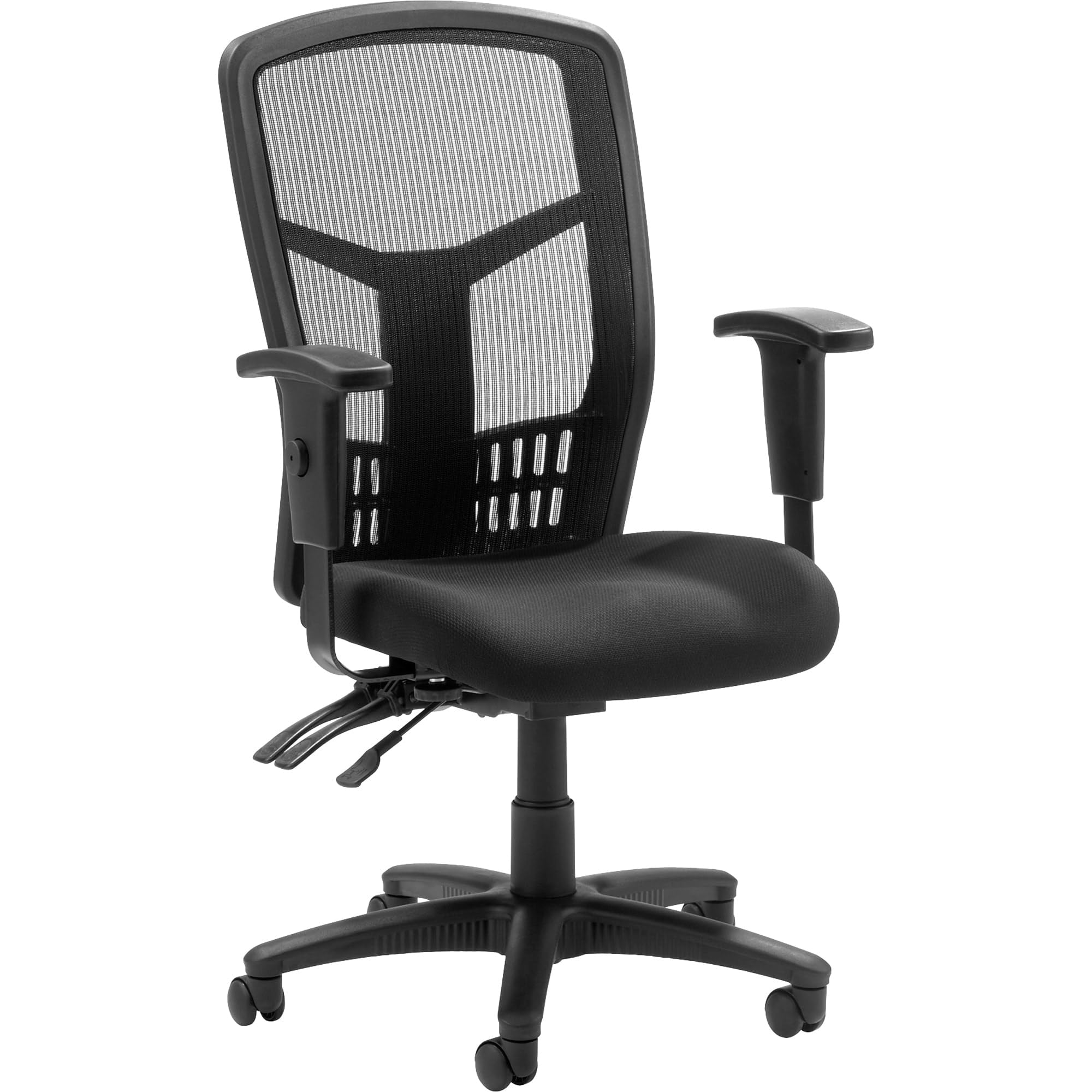 Lorell ErgoMesh Executive Chair - High Back Ergonomic Office Chair in Black for Home & Business Workspaces
