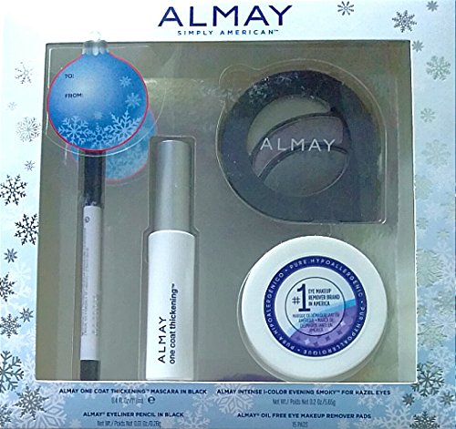 Almay Holiday Gift Box for Hazel Eyes - Eye Makeup Set with Mascara, Eyeliner & Eyeshadow - Perfect for Christmas Gifts, Party Makeup & Special Occasions
