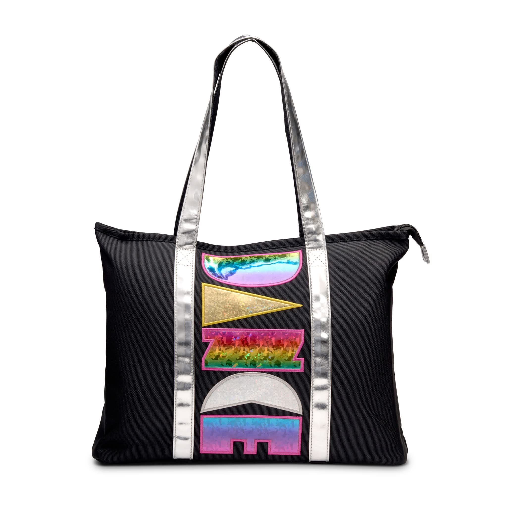 Rainbow Shimmer Tote Bag for Dance - Waterproof & Lightweight Carryall with Adjustable Strap - Perfect for Dance Classes, Gym, Beach & Everyday Use