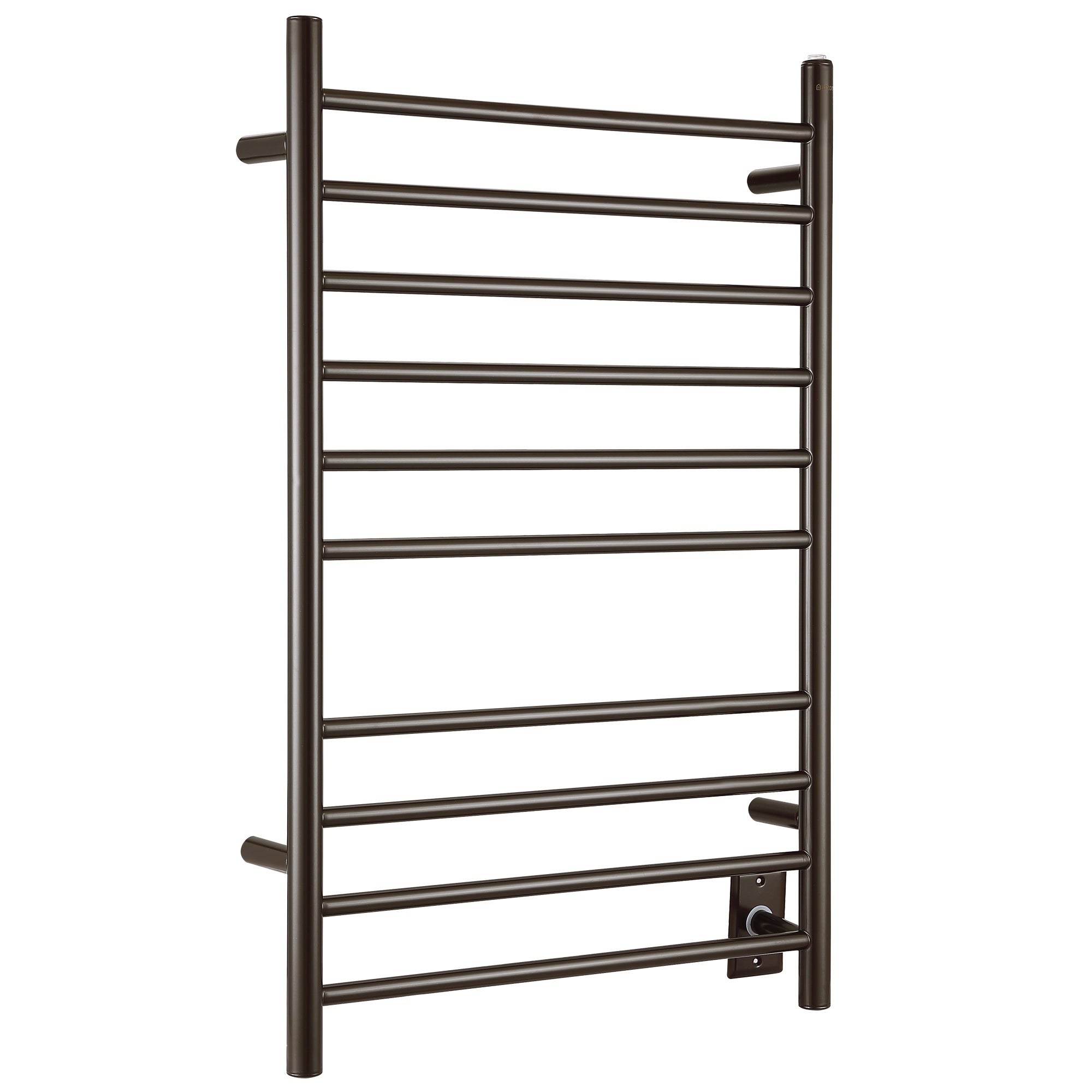 Ancona Novara Dual 10 Bar Hardwire & Plug-in Wall Mounted Towel Warmer in Oil Rubbed Bronze - Perfect for Bathroom, Spa, and Luxury Home Heating Solution