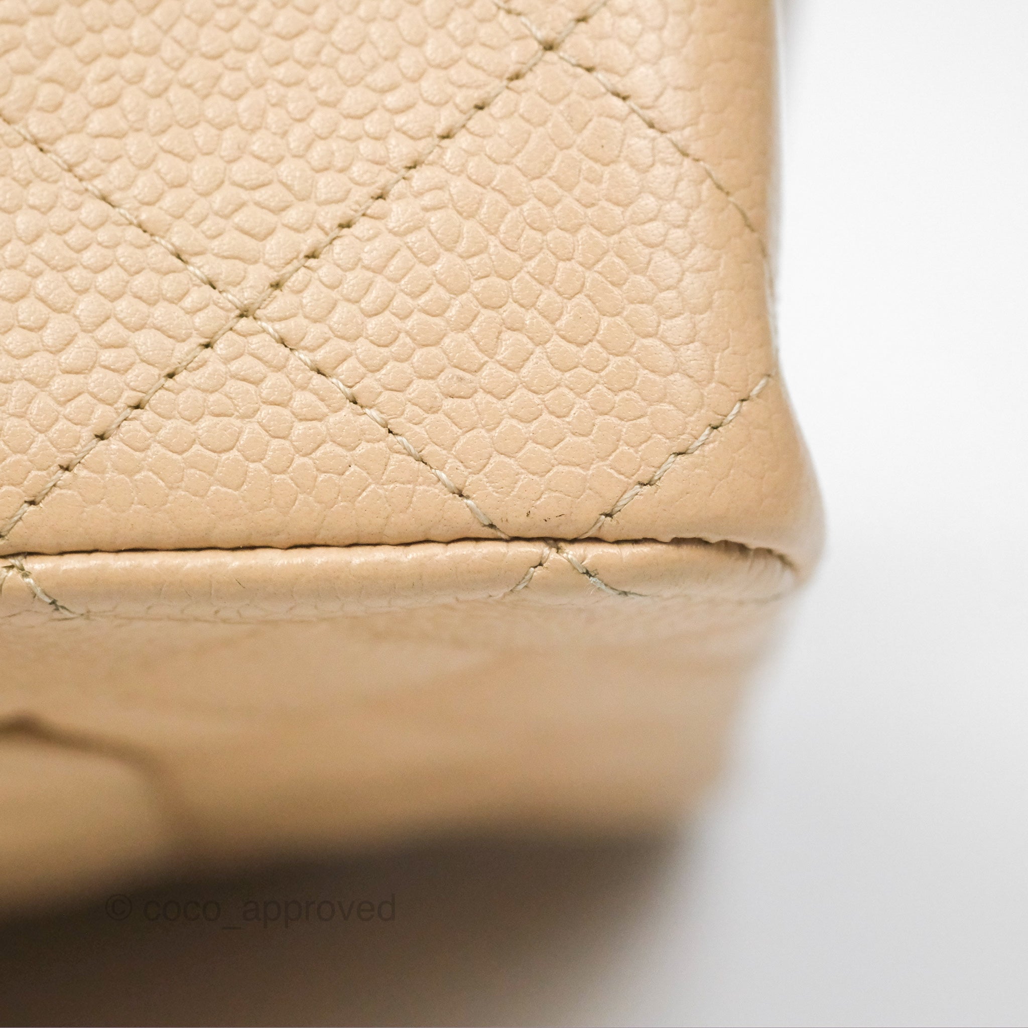 Chanel Classic Medium Flap Bag - Quilted Beige Caviar Leather with Gold Hardware | Luxury Handbag for Women, Perfect for Work, Evening Events & Special Occasions