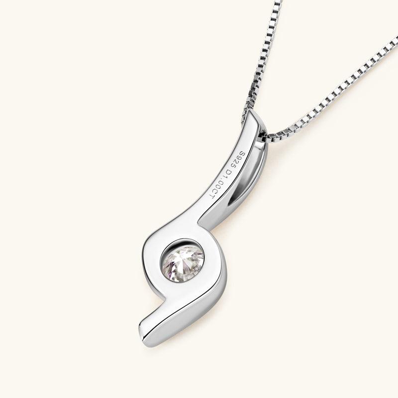 Grace Premium Moissanite Pendant Necklace - 14K Gold Plated Elegant Jewelry for Women, Perfect for Weddings, Anniversaries & Special Occasions