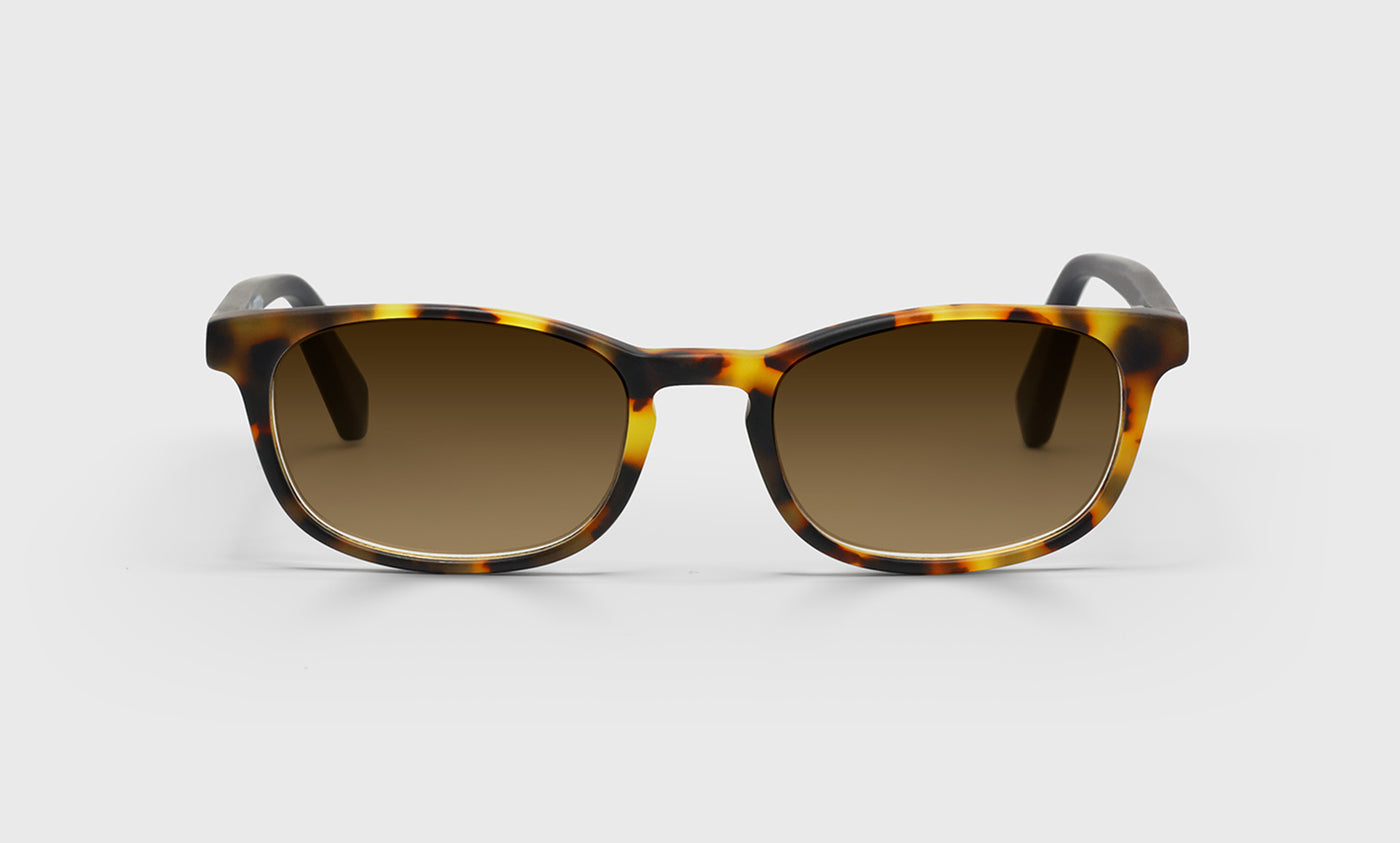 On Board Color 18 Matte Tortoise Acetate Eyeglass Frames with Black Matte Temples - Lightweight & Durable for Work, Reading, and Everyday Wear