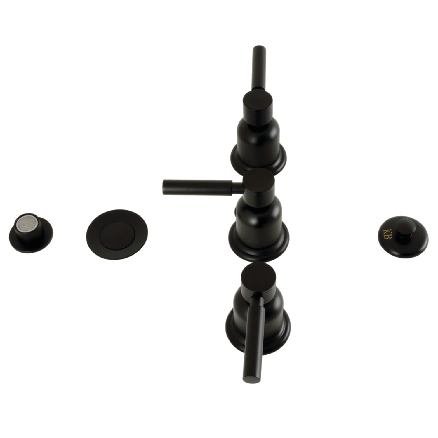 Kingston Brass KB6320DL Matte Black Deck Mount Pot Filler Faucet - Century Collection | Perfect for Kitchen Sink, Stove & Cooking Area