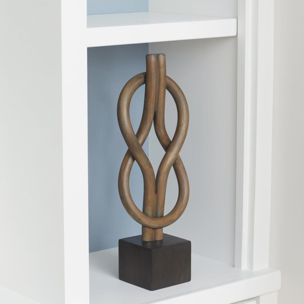 Cyan Design 11544 Hercules Knot Mahogany Wood Sculpture - Handcrafted Home Decor for Living Room, Office & Gifts
