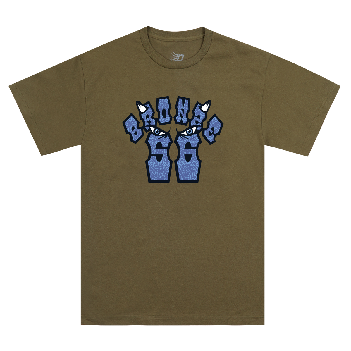Bronze 56k Bullseye Graphic T-Shirt - Military Green | Vintage Style Cotton Tee for Men & Women | Perfect for Casual Wear, Concerts & Street Fashion